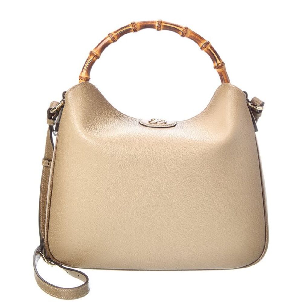 Gucci Diana Medium Leather Handbag, Beige